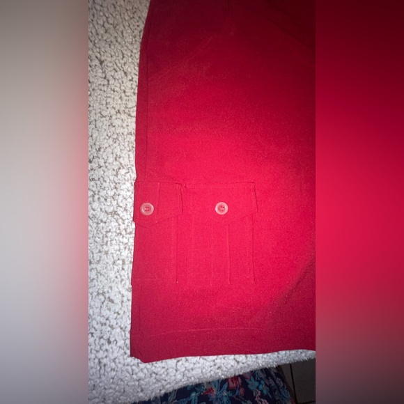 90)NWT EXPRESSO CARGO RED SHORT SIZE 1/17 - Picture 9 of 11